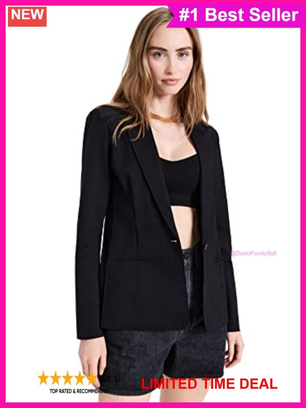 Heavyweight Micro Jersey Single-Breasted Blazer with Notch Lapel